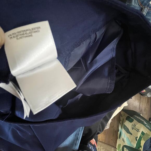 Kasper Womens Dress Pants 8P Navy Blue Pleated Front Trousers Career Work Office - Picture 7 of 12